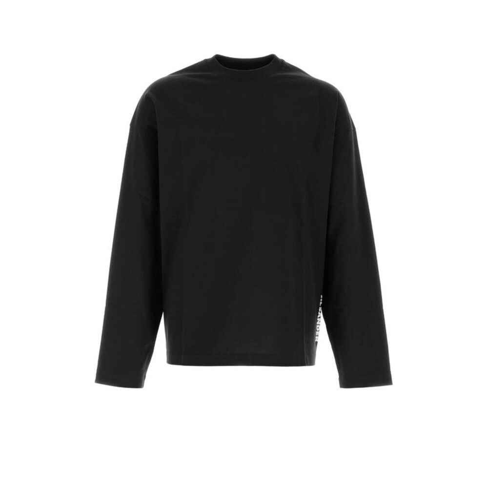 Jil Sander Men Black Cotton T-Shirt